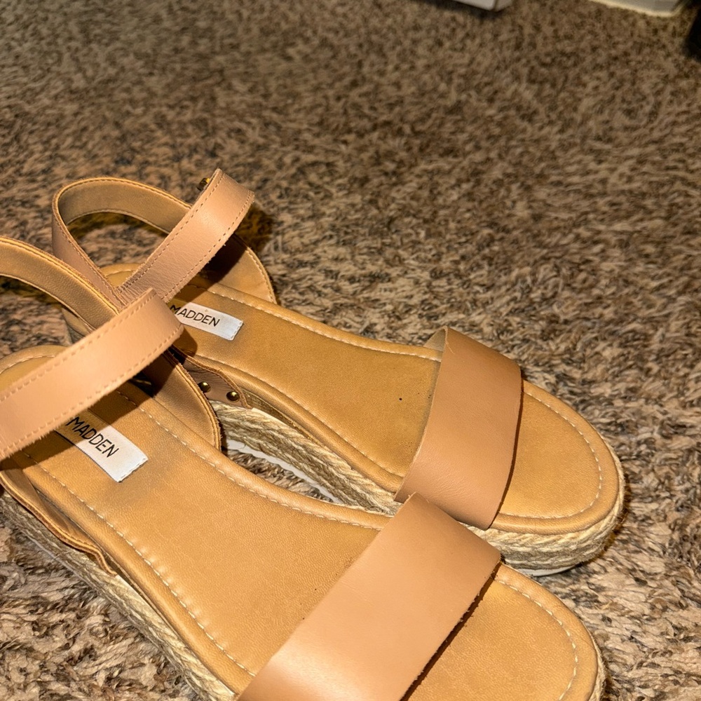 Steve Madden Tan Espadrille Sandals
